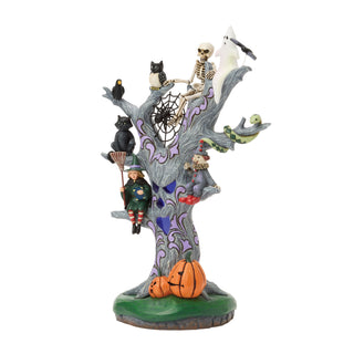 Jim Shore Heartwood Creek: Scary LED Tree Figurine sparkle-castle