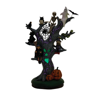Jim Shore Heartwood Creek: Scary LED Tree Figurine sparkle-castle