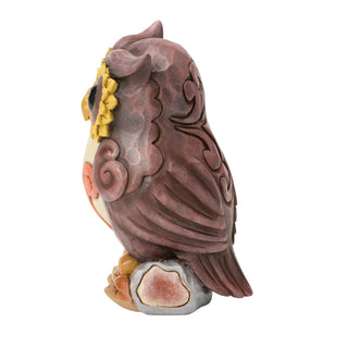 Jim Shore Heartwood Creek: Owl On Log Miniature Figurine sparkle-castle