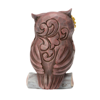 Jim Shore Heartwood Creek: Owl On Log Miniature Figurine sparkle-castle