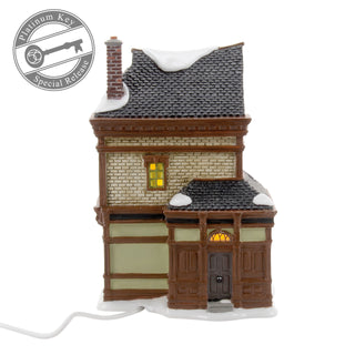 Department 56 Dickens Snow Village: Fleet & Strand Chophouse - FIRST EDITION sparkle-castle