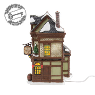 Department 56 Dickens Snow Village: Fleet & Strand Chophouse - FIRST EDITION sparkle-castle