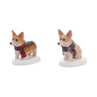 Department 56 Cross Product Village Accessory: Highland Corgi's, Set of 2 sparkle-castle
