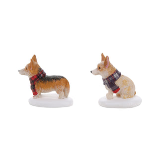 Department 56 Cross Product Village Accessory: Highland Corgi's, Set of 2 sparkle-castle