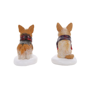 Department 56 Cross Product Village Accessory: Highland Corgi's, Set of 2 sparkle-castle