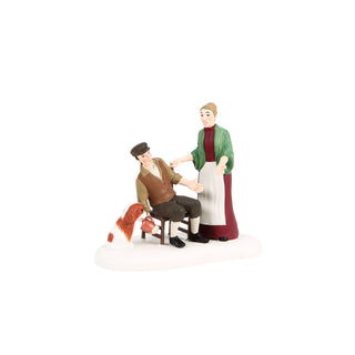 Department 56 Dickens Snow Village: Wassail Booth, Set of 2 sparkle-castle