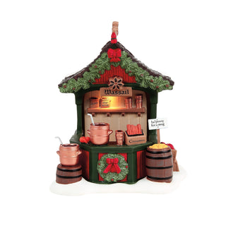 Department 56 Dickens Snow Village: Wassail Booth, Set of 2 sparkle-castle
