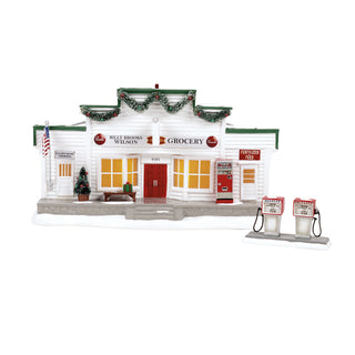 Department 56 Original Snow Village: Billy Brooks Grocer sparkle-castle