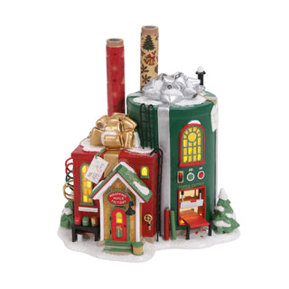Department 56 North Pole Series: Wrapping Paper Factory sparkle-castle
