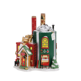 Department 56 North Pole Series: Wrapping Paper Factory sparkle-castle