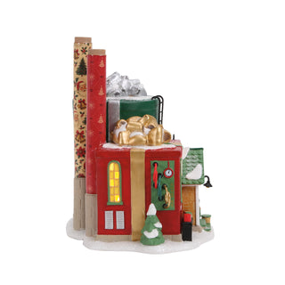 Department 56 North Pole Series: Wrapping Paper Factory sparkle-castle