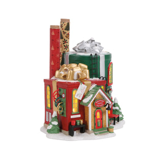 Department 56 North Pole Series: Wrapping Paper Factory sparkle-castle