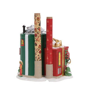 Department 56 North Pole Series: Wrapping Paper Factory sparkle-castle