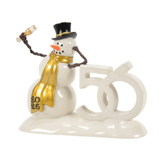 Department 56 Original Snow Village Accessory: 50th Lucky The Snowman 2026 sparkle-castle