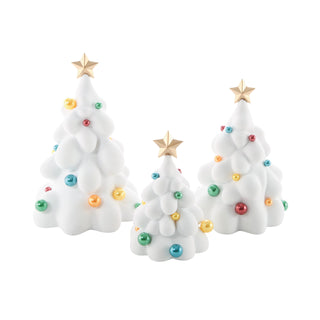 Department 56 Cross Product Village Accessory: Snowdream Trees, Set of 3 sparkle-castle