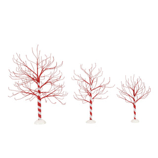 Department 56 Cross Product Village Accessory: Peppermint Twist Trees, Set of 3 sparkle-castle