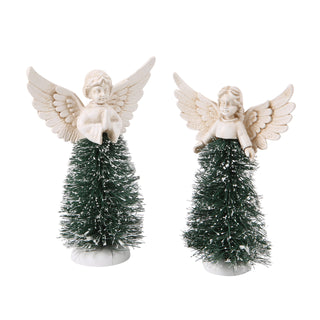 Department 56 Cross Product Village Accessory: Peace & Grace Tree, Set of 2 sparkle-castle