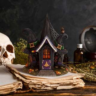 Department 56 Snow Village Halloween: 50th Temple of Enlightened Hag sparkle-castle