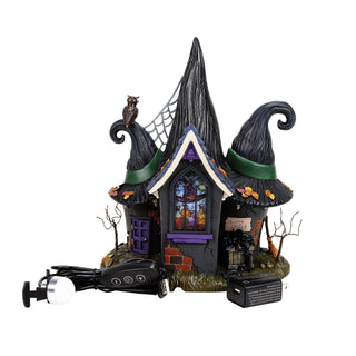 Department 56 Snow Village Halloween: 50th Temple of Enlightened Hag sparkle-castle