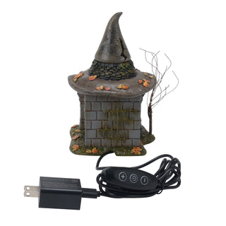 Department 56 Snow Village Halloween: 50th Crypt Of The Old Hag sparkle-castle