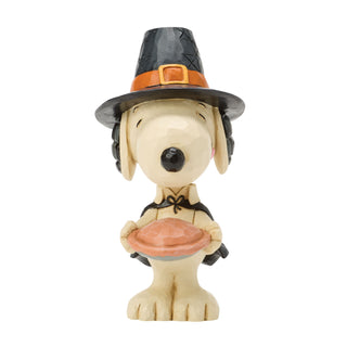 Jim Shore Peanuts: Snoopy With Pumpkin Pie Miniature Figurine sparkle-castle