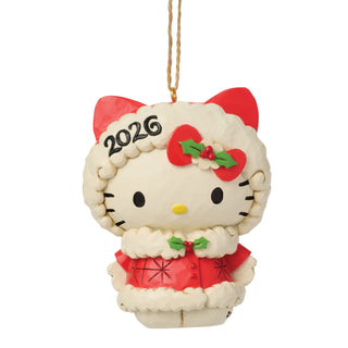 Jim Shore Sanrio: Dated 2026 Hello Kitty Hanging Ornament sparkle-castle