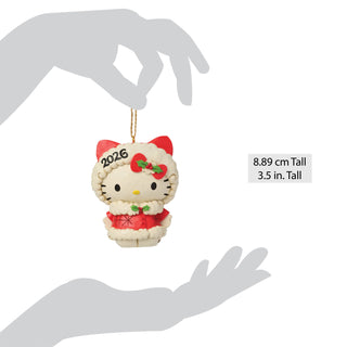 Jim Shore Sanrio: Dated 2026 Hello Kitty Hanging Ornament sparkle-castle