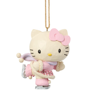 Jim Shore Sanrio: Hello Kitty Ice Skating Hanging Ornament sparkle-castle
