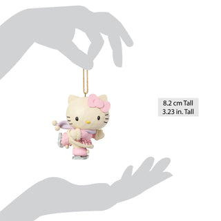 Jim Shore Sanrio: Hello Kitty Ice Skating Hanging Ornament sparkle-castle