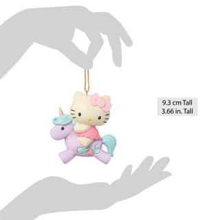 Jim Shore Sanrio: Hello Kitty Unicorn Hanging Ornament sparkle-castle
