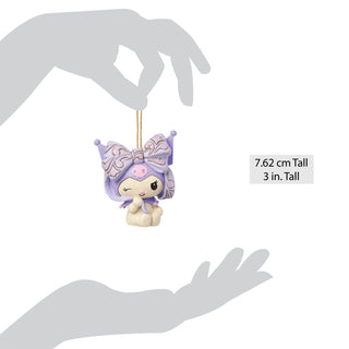 Jim Shore Sanrio: Kuromi In Purple Bow Hanging Ornament sparkle-castle