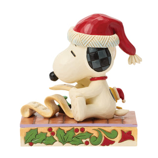 Jim Shore Peanuts: Snoopy's Christmas List Figurine sparkle-castle