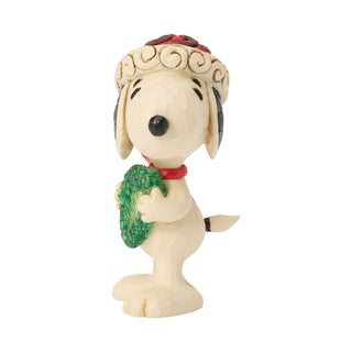 Jim Shore Peanuts: Snoopy with Heart Wreath Miniature Figurine sparkle-castle