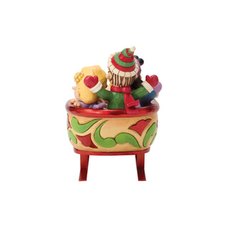 Jim Shore Peanuts: Snoopy and Friends in Sleigh Figurine sparkle-castle