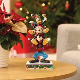 Jim Shore Disney Traditions: Mickey, Donald, and Goofy Stacked Figurine sparkle-castle
