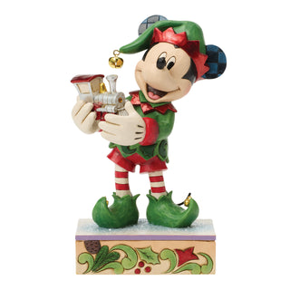 Jim Shore Disney Traditions: Mickey Elf With Train Special Edition Figurine sparkle-castle