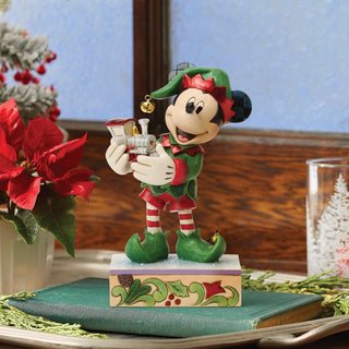 Jim Shore Disney Traditions: Mickey Elf With Train Figurine Special Edition sparkle-castle