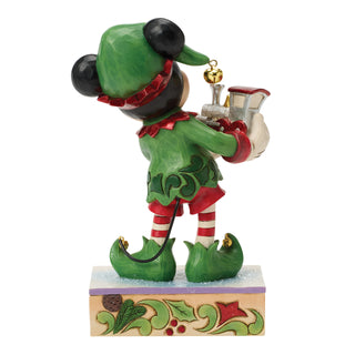 Jim Shore Disney Traditions: Mickey Elf With Train Special Edition Figurine sparkle-castle