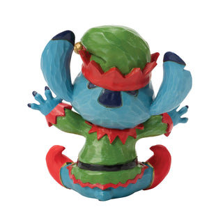 Jim Shore Disney Traditions: Stitch Elf Miniature Figurine sparkle-castle