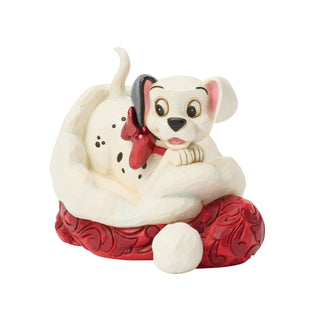 Jim Shore Disney Traditions: Dalmatian In Santa Hat Miniature Figurine sparkle-castle