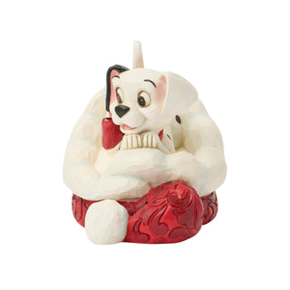 Jim Shore Disney Traditions: Dalmatian In Santa Hat Miniature Figurine sparkle-castle