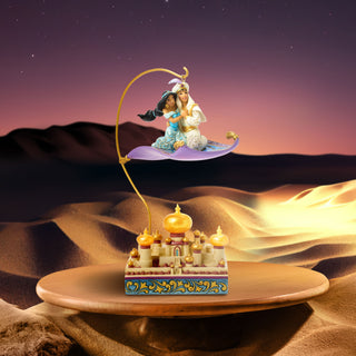 Jim Shore Disney Traditions: Aladdin & Jasmine Flying Over Agrabah Figurine sparkle-castle
