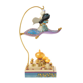 Jim Shore Disney Traditions: Aladdin & Jasmine Flying Over Agrabah Figurine sparkle-castle