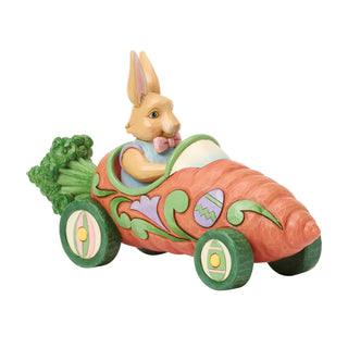 Jim Shore Heartwood Creek: 3rd Annual Bunnies On Parade Carrot Sportster Figurine