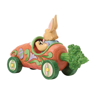 Jim Shore Heartwood Creek: 3rd Annual Bunnies On Parade Carrot Sportster Figurine sparkle-castle