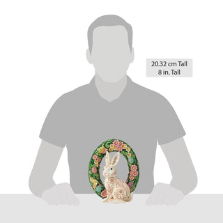 Jim Shore Heartwood Creek: Floral Bunny Wreath Figurine sparkle-castle