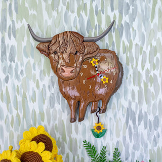 Allen Designs: Sunny Moo Clock sparkle-castle
