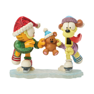 Jim Shore Garfield: Garfield, Odie, and Pooky Ice Skating Figurine sparkle-castle