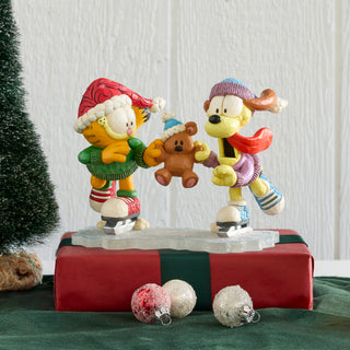 Jim Shore Garfield: Garfield, Odie, and Pooky Ice Skating Figurine sparkle-castle