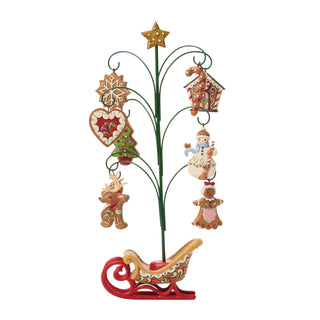 Jim Shore Heartwood Creek: Gingerbread Christmas Tree With Cookie Ornaments Figurine sparkle-castle